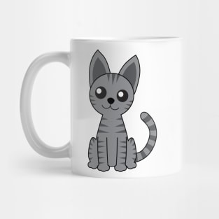 Gray Stripey Cat Mug